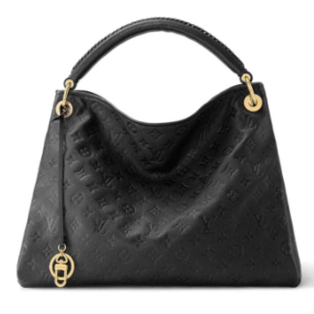 ARTSY MM EMPREINTE LEATHER MONOGRAM BAG